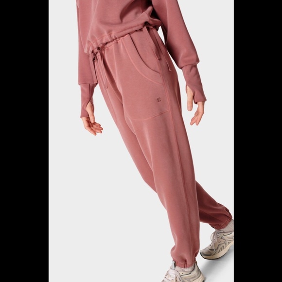 NWT‎ Sweaty Betty [ 14 ] Sand Wash Joggers Pants in Cedar Pink - Picture 3 of 12